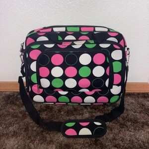 Green and Pink Computer Bag